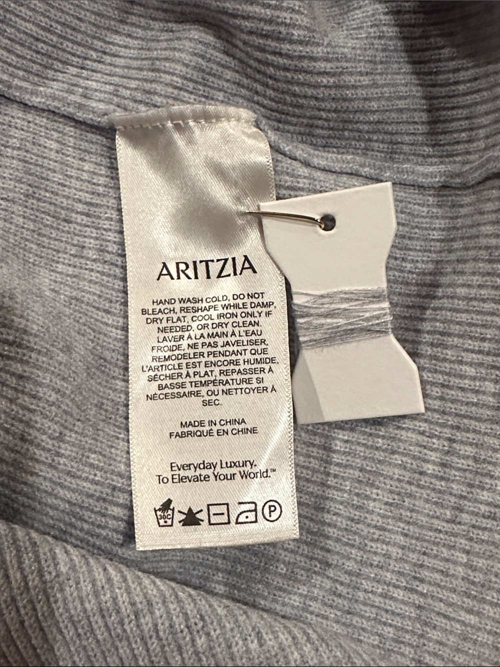 NWT Wilfred Nola Sweater in Heather Chrome ! Size L - Picture 10 of 10